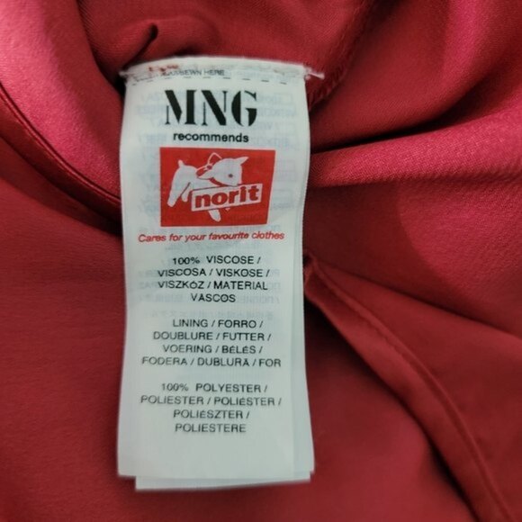 MNG Mango Women's Red/Green Floral Fully Lined V-neck Knee-Length Sundress Sz 4 - Picture 8 of 10